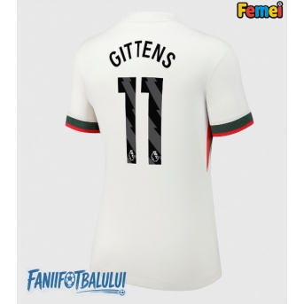 Chelsea Jamie Gittens #11 Tricou Fotbal Replică 2025-26 Femei Deplasare